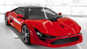 Preview wallpaper avanti, supercar, cars, red, front view