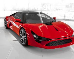 Preview wallpaper avanti, supercar, cars, red, front view