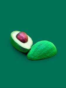 Preview wallpaper avocado, fruit, exotic, half, green