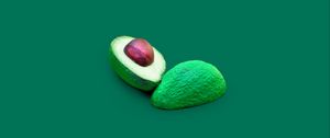 Preview wallpaper avocado, fruit, exotic, half, green