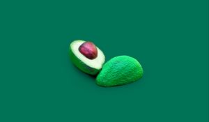 Preview wallpaper avocado, fruit, exotic, half, green