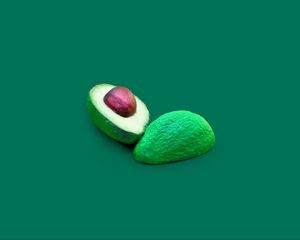 Preview wallpaper avocado, fruit, exotic, half, green