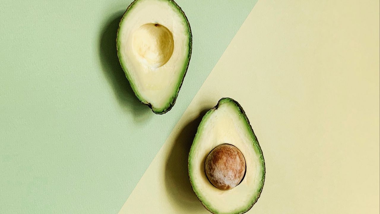 Wallpaper avocado, fruit, green, halves, tropical hd, picture, image