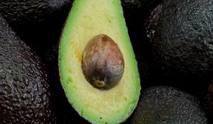 Preview wallpaper avocado, fruit, half, green