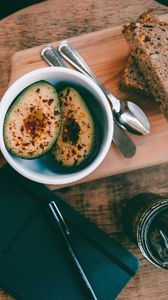 Preview wallpaper avocado, fruit, toast, breakfast