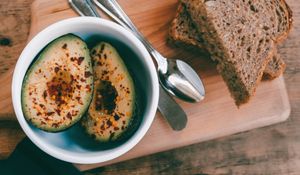 Preview wallpaper avocado, fruit, toast, breakfast