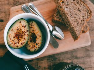 Preview wallpaper avocado, fruit, toast, breakfast