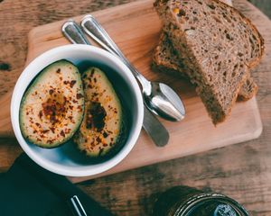 Preview wallpaper avocado, fruit, toast, breakfast