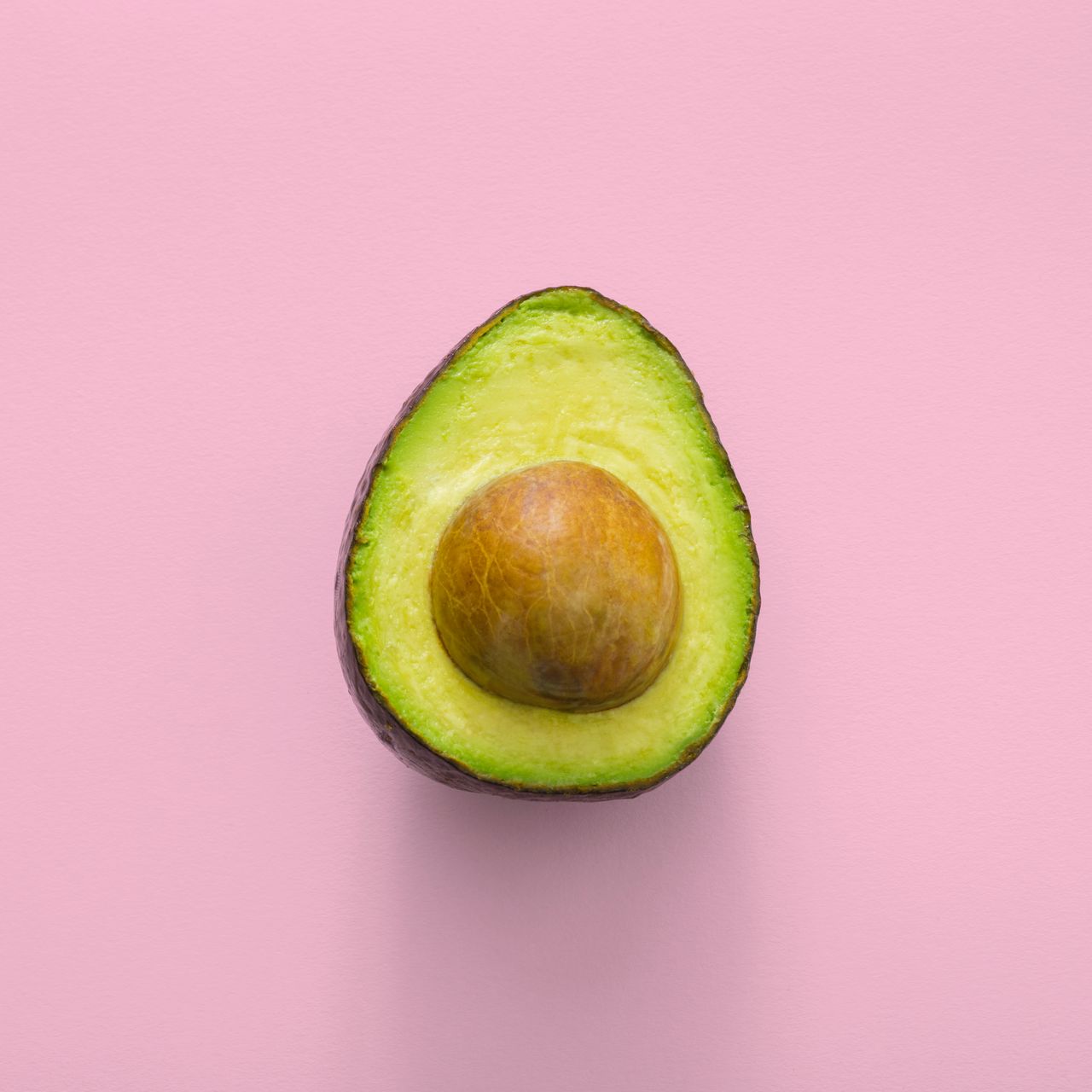1280x1280 Wallpaper avocado, minimalism, pink