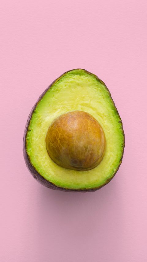 480x854 Wallpaper avocado, minimalism, pink