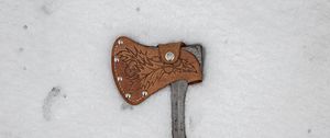 Preview wallpaper ax, metal, snow