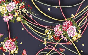 Preview wallpaper background, flowers, graphic, multicolored