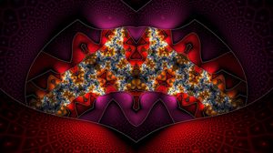 Preview wallpaper background, fractal, patterns, red, glass