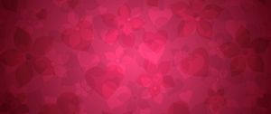 Preview wallpaper background, hearts, flowers, graphic, vivid