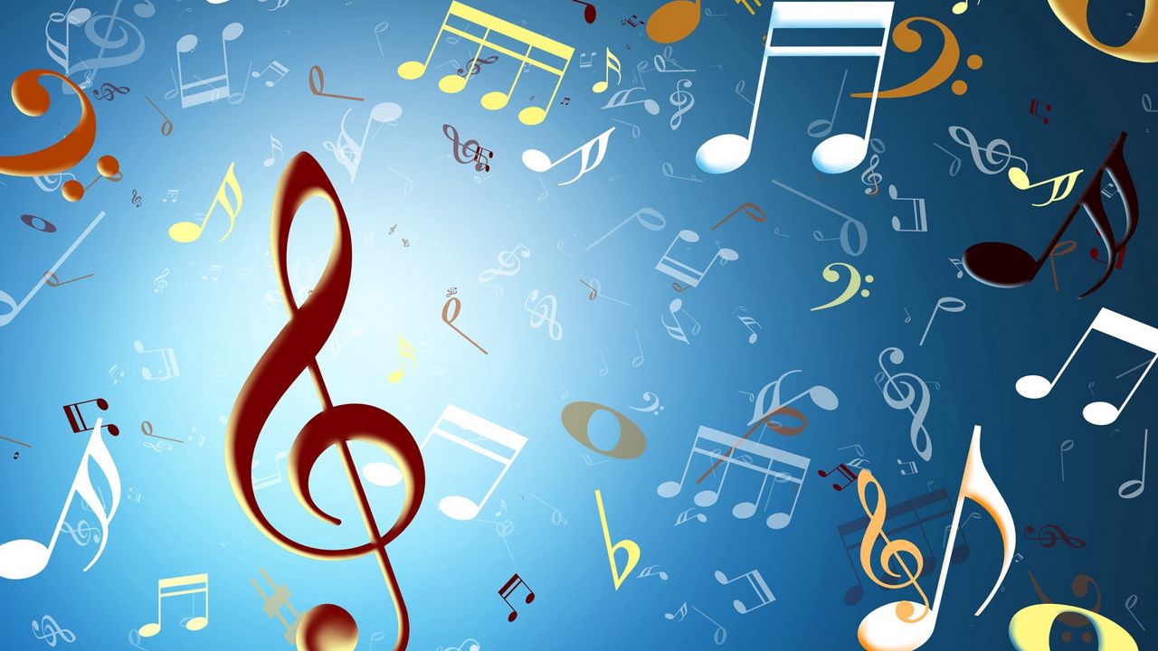 Wallpaper background, texture, music, sign, treble clef