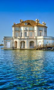 Preview wallpaper bacoli, italy, sea, bridge, building