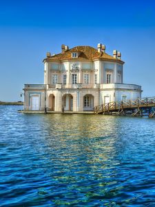 Preview wallpaper bacoli, italy, sea, bridge, building