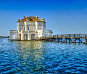 Preview wallpaper bacoli, italy, sea, bridge, building