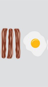 Preview wallpaper bacon, eggs, food, vector