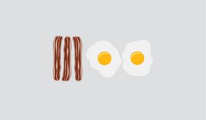 Preview wallpaper bacon, eggs, food, vector