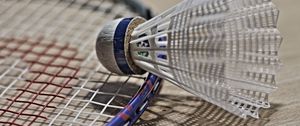 Preview wallpaper badminton, racket, shuttlecock