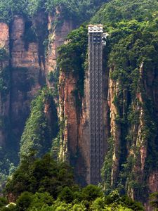 Preview wallpaper bailong elevator, hunan, china