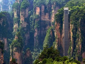 Preview wallpaper bailong elevator, hunan, china