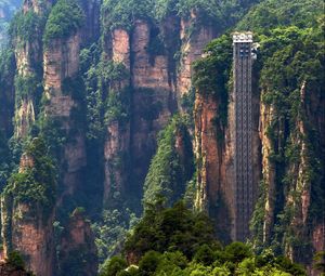 Preview wallpaper bailong elevator, hunan, china