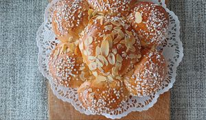 Preview wallpaper baking, sweets, cooking, aerial view, food