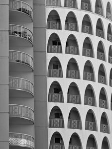 Preview wallpaper balconies, arches, facade, building, architecture