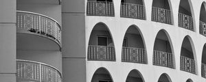 Preview wallpaper balconies, arches, facade, building, architecture