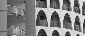 Preview wallpaper balconies, arches, facade, building, architecture