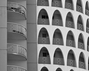 Preview wallpaper balconies, arches, facade, building, architecture