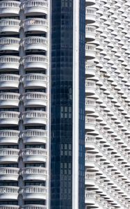 Preview wallpaper balconies, building, white, architecture