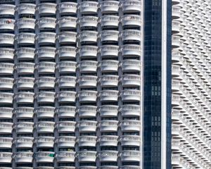 Preview wallpaper balconies, building, white, architecture