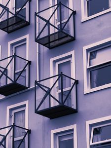 Preview wallpaper balconies, windows, building, architecture