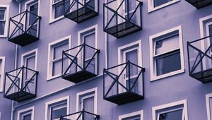 Preview wallpaper balconies, windows, building, architecture