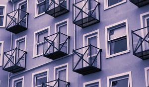 Preview wallpaper balconies, windows, building, architecture