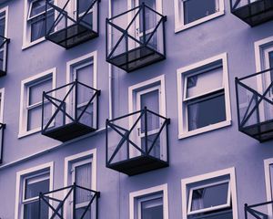 Preview wallpaper balconies, windows, building, architecture