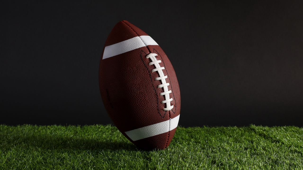 Wallpaper ball, american football, grass, sports