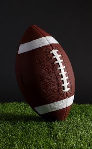 Preview wallpaper ball, american football, grass, sports