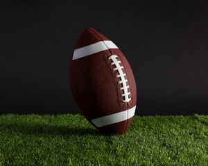Preview wallpaper ball, american football, grass, sports