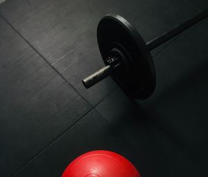 Preview wallpaper ball, barbell, crossfit, bodybuilding, gym