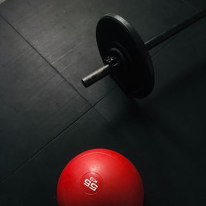 Preview wallpaper ball, barbell, crossfit, bodybuilding, gym