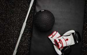 Preview wallpaper ball, barbell, sports, gym