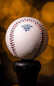 Preview wallpaper ball, baseball, close-up, blur, bokeh