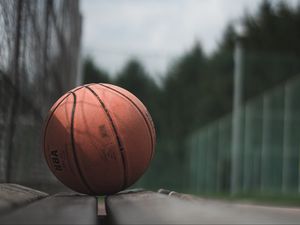 Preview wallpaper ball, basketball, bench, sport, game