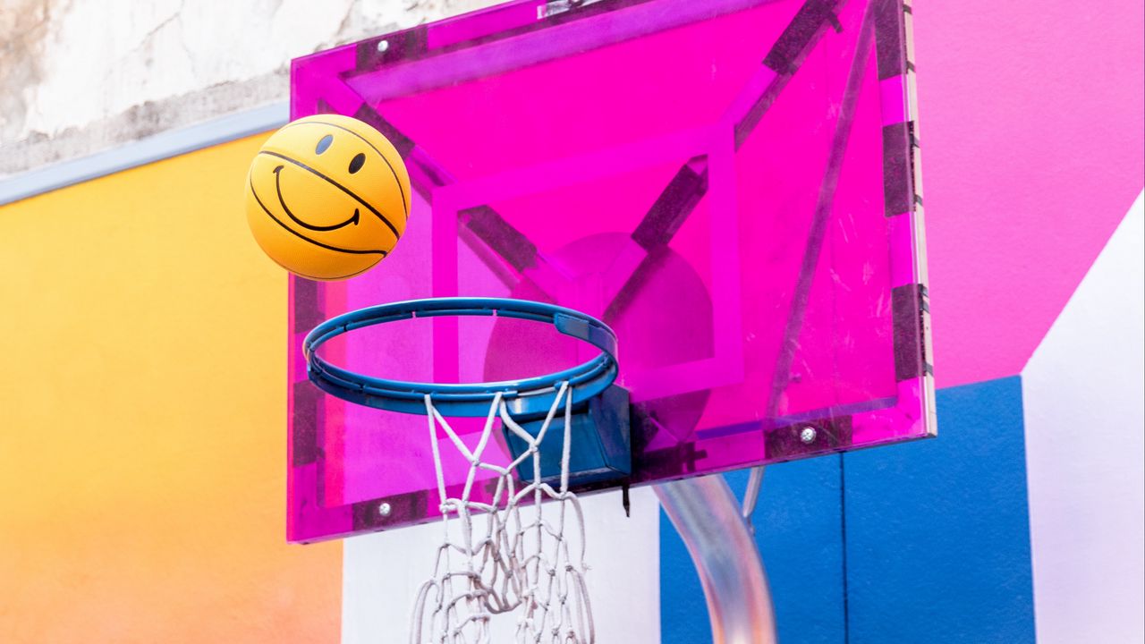 Wallpaper ball, basketball hoop, basketball, throw, hoop