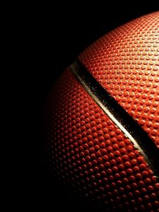 Preview wallpaper ball, basketball, pimples, strips, darkness