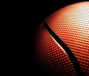 Preview wallpaper ball, basketball, pimples, strips, darkness